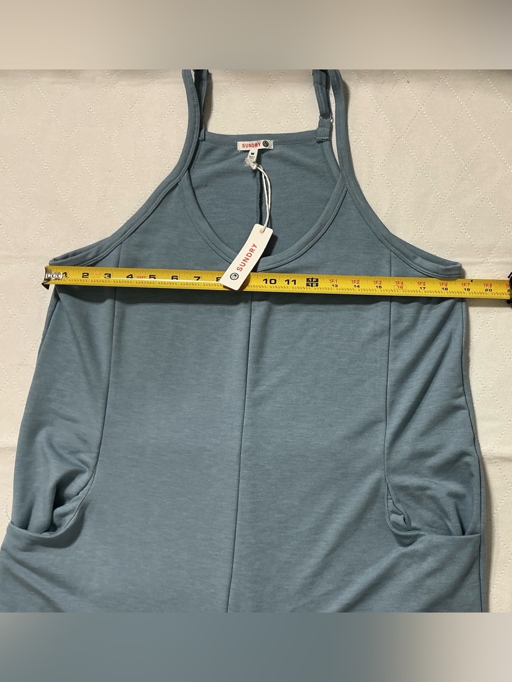 Sundry x Anthro Dusty Blue Cami Wide Leg Jumpsuit NWT M 2 - Picture 5 of 8